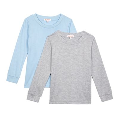 Pack of two boys' multi-coloured thermal tops